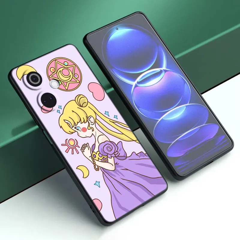 جراب هاتف أسود بحار أنيمي مون ، غطاء كرتون ، مناسب لـ OnePlus Nord CE3 Lite 3 ، 12 ، 11 ، 2T ، N30 ، CE2 ، N300 ، N200 ، 10 ، 9RT ، ACE ، 2V برو ، 5G