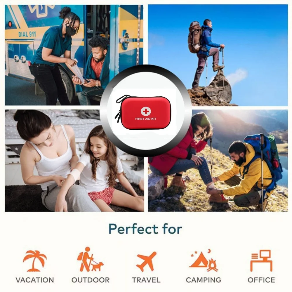 휴대용 의료 보관 가방 방수 응급 처치 키트 주최자 가정용 야외 여행 캠핑을위한 빈 상자