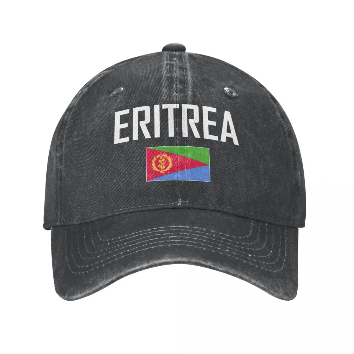 

Мужская бейсболка с флагом и шрифтом ERITREA, древесная джинсовая винтажная хлопковая шляпа дальнобойщика для папы