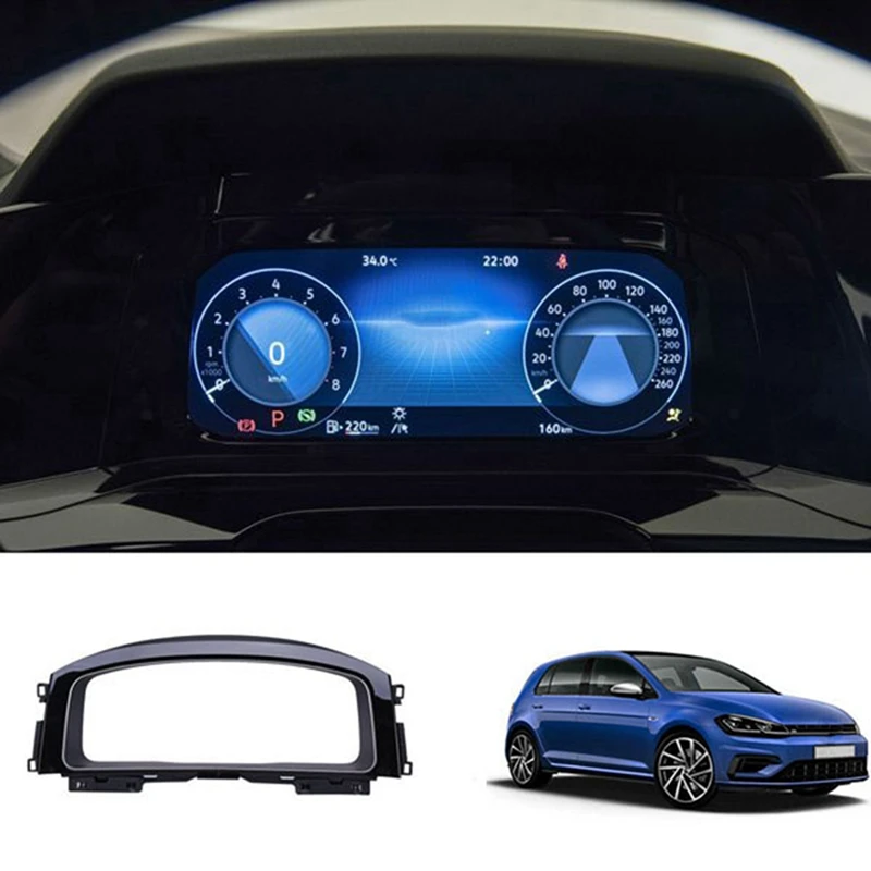 5GG 854 377 AAH Car Glossy Black LCD Meter Instrument Panel Frame Replacement For-VW Golf 7 MK7 2013-2017