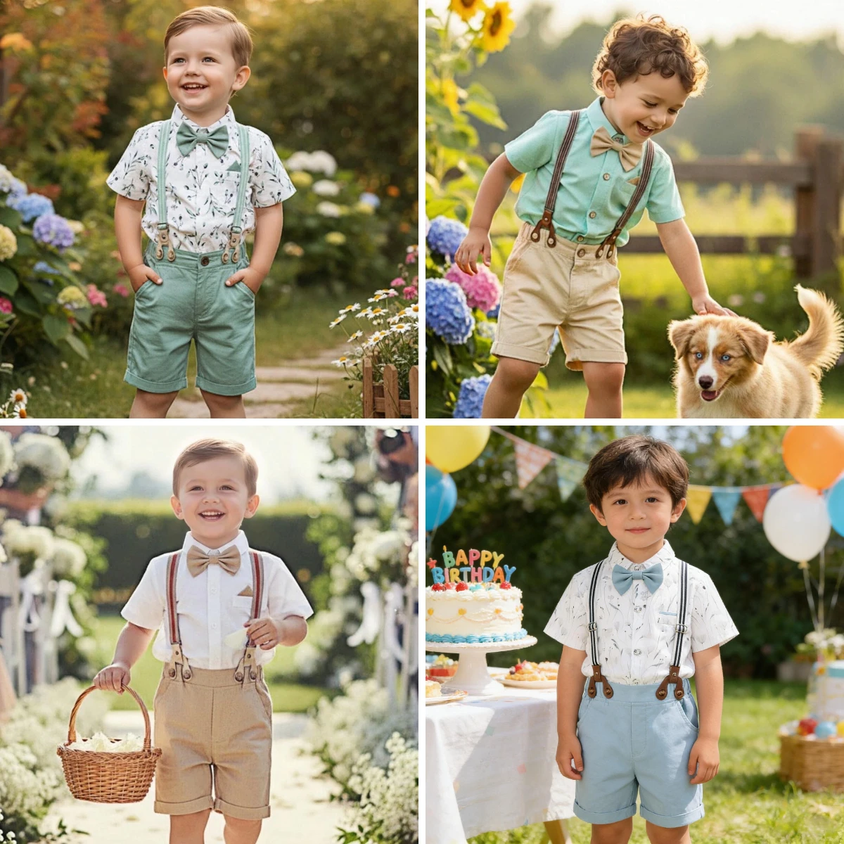 

Baby Boy Clothes Toddler Wedding Outfit Kids Birthday Party Gift Suit Set Infant School Graduation Piano Formal Clothes