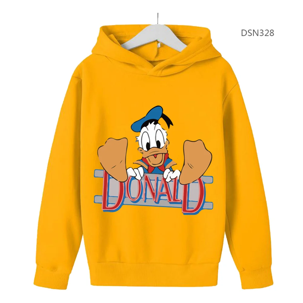 Disney Donald Duck Clothes Kids Boys Sweatshirt Baby Girls Clothing Sweatshirts Tigger Sweater Pullovers Tops Hoodies Sportwear