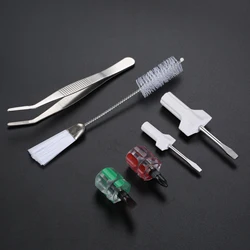 6pcs/1set Sewing Machine Clean Repair Tools Kit Short Screwdrivers Flathead Cross Head 2-ended Brush Craft Maintaining Portable