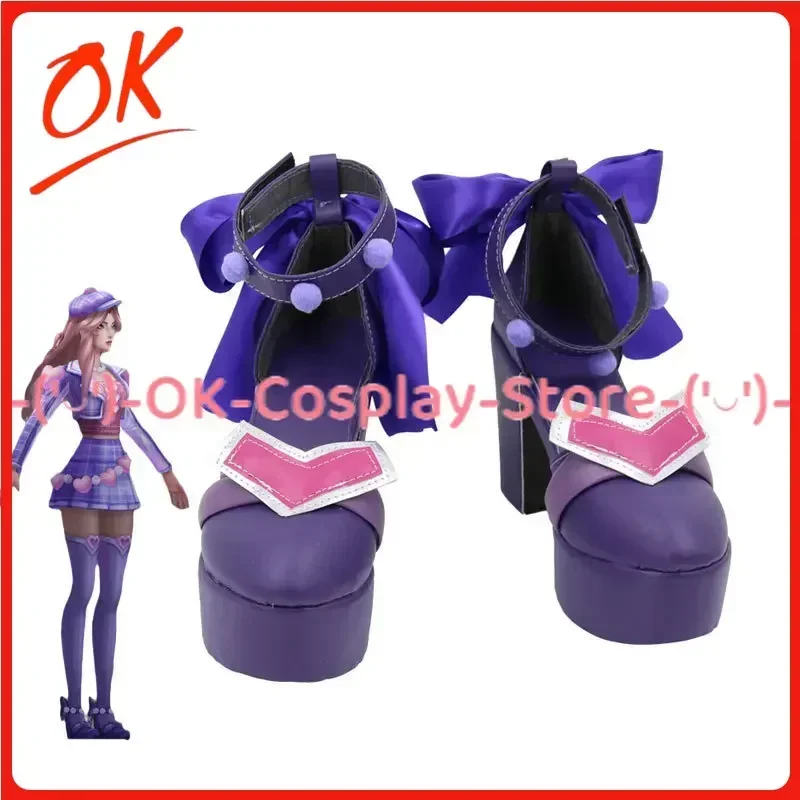 

[На заказ] LOL Кейтлин обувь для косплея ко Дню святого Валентина Heartache Heartthrob реквизит для косплея Хэллоуин карнавальные ботинки из искусственной кожи