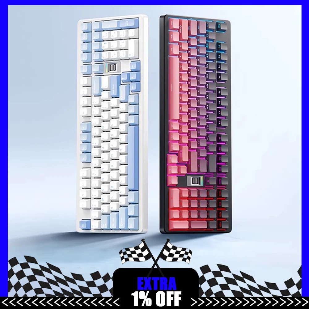 

MCHOSE G98 V2 Mechanical Keyboards Tri-Mode Wired/Bluetooth/2.4G Gaming Keyboards 10000mah RGB Quick Calculator For Pc Accessory