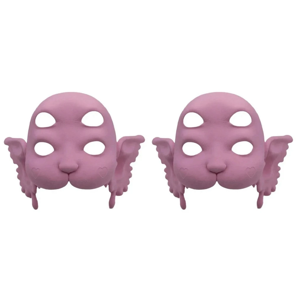 2 Pcs 3D Printed Crying Baby Mask Latex Party AccessoriesJAS