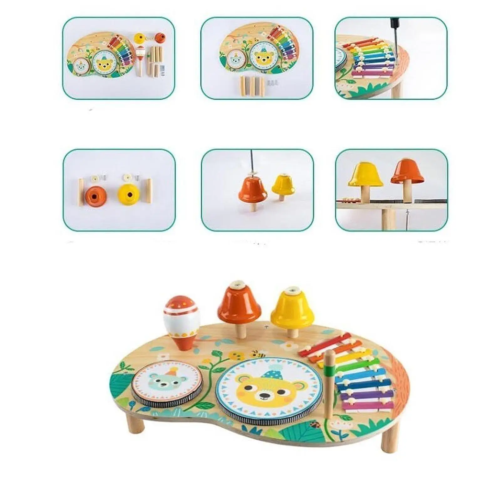 

Baby Musical Instrument Kids Drum Set Percussion Instruments Educational for Ages 3 4 5 6 Years Old