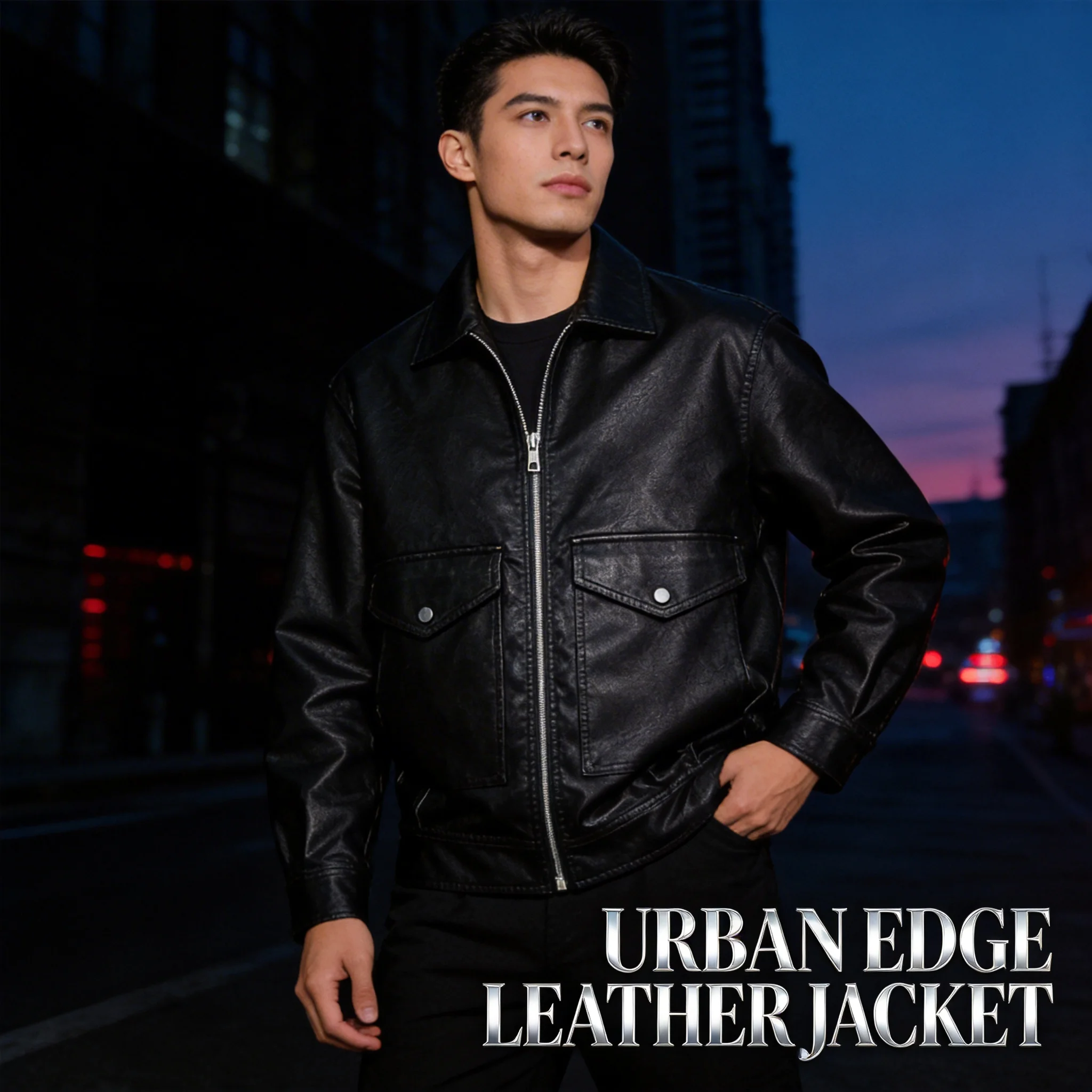 

Men PU Leather Jackets Vintage American Lightweight Motorcycle Jacket 2026 Spring Autumn Lapel Soft Breathable Men Leather Coat