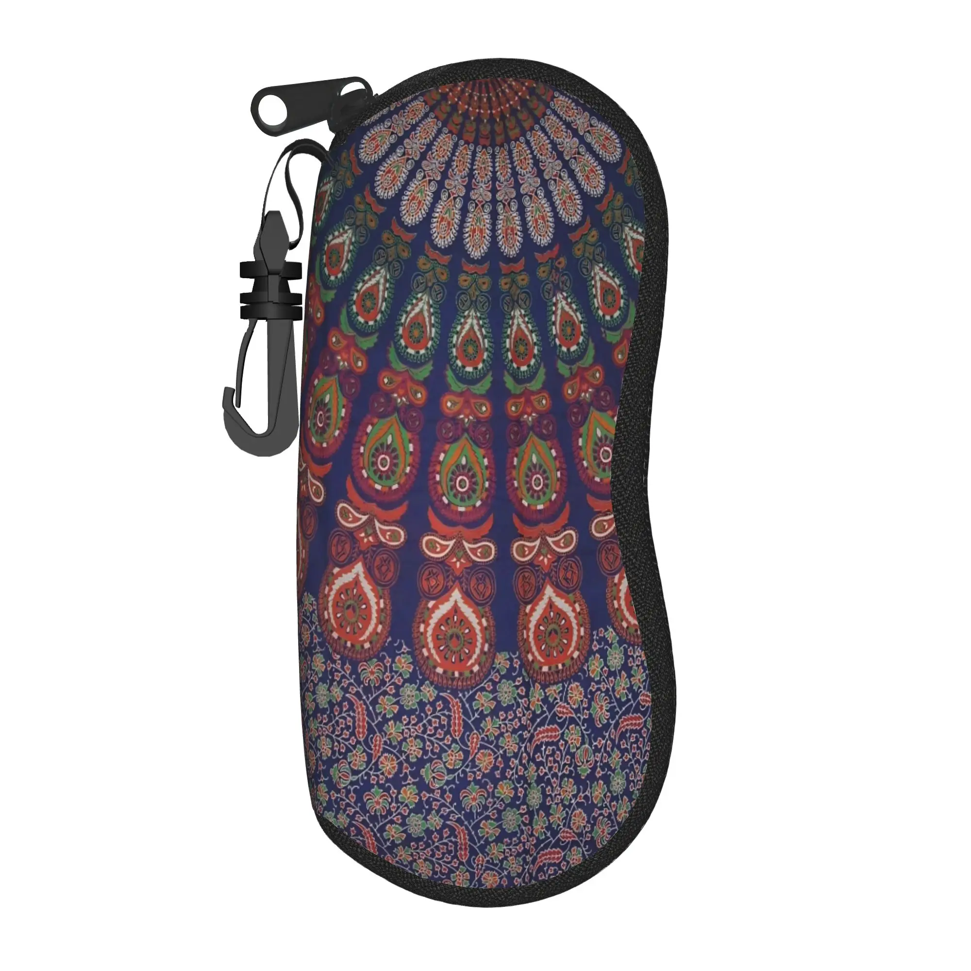Retro Bohemian Woven Pattern  Glasses Case Cover  Sunglasses Case Pocket  Eyewear Storage Print Men Women Eyeglass Cases Cover