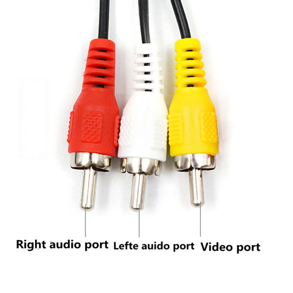3RCA Male Cable: AV Expansion Cable, Plug Cable, TV, DVD Video Adapter for Audio and Video Transmission