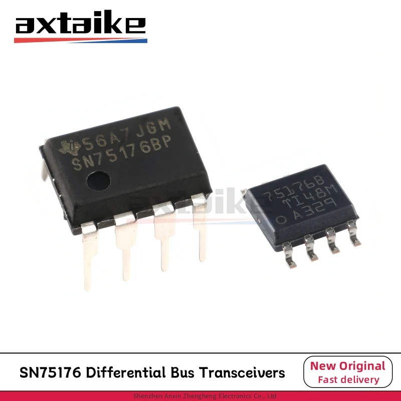 20PCS SN75176 SN75176BP DIP-8 SN75176BDR SOP-8 SN75176 75176 SN75176B DIP SMD RS-485/RS-422 Differential Bus Transceivers IC