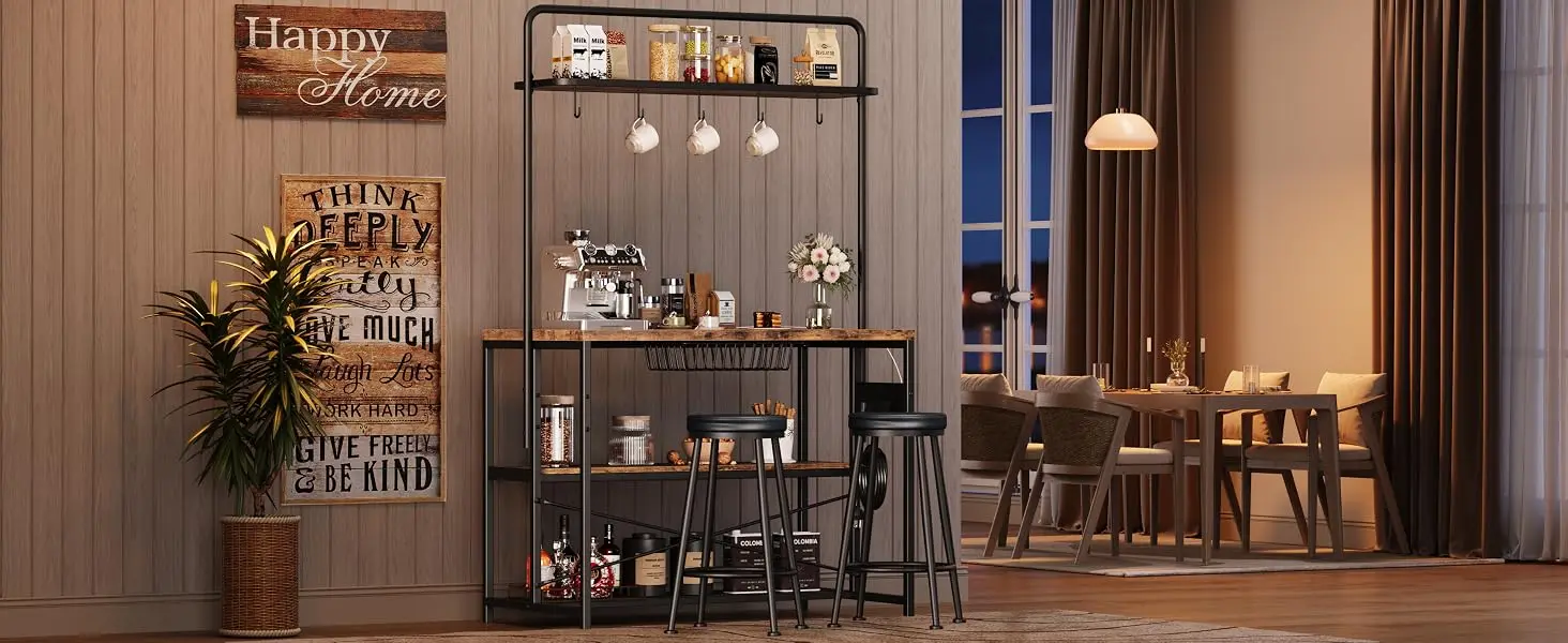 kitchen island with stools