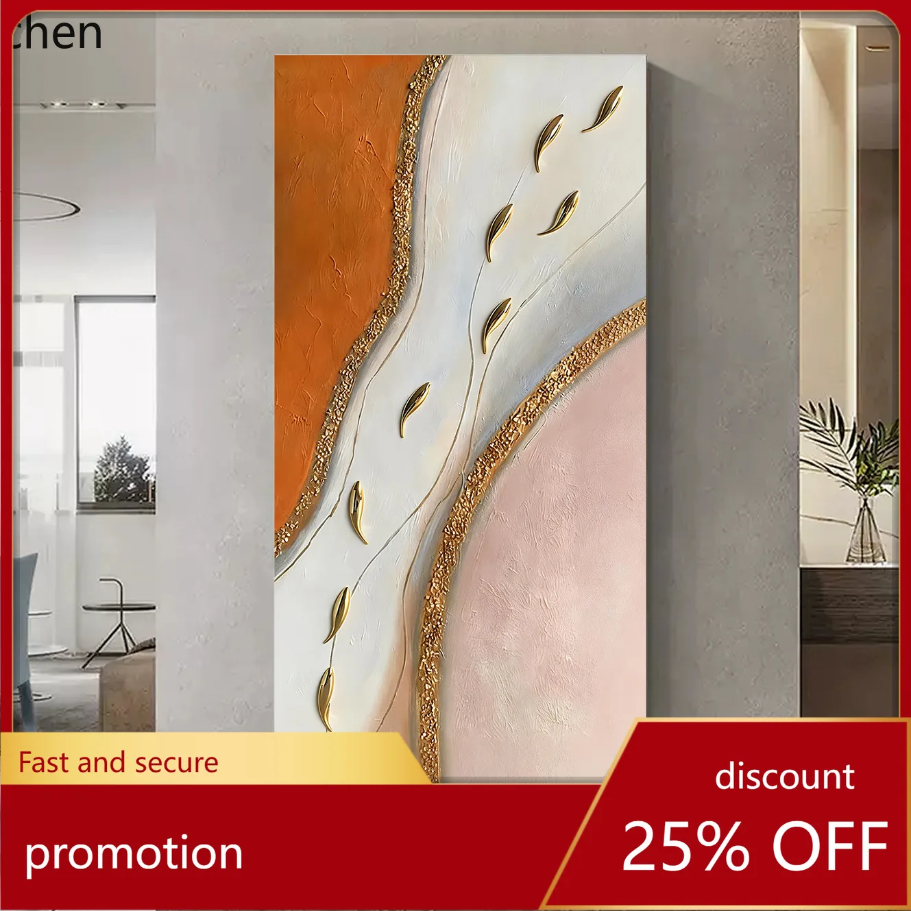 Hxl abstract art hand-painted oil painting entryway decorative art - premium hanging art