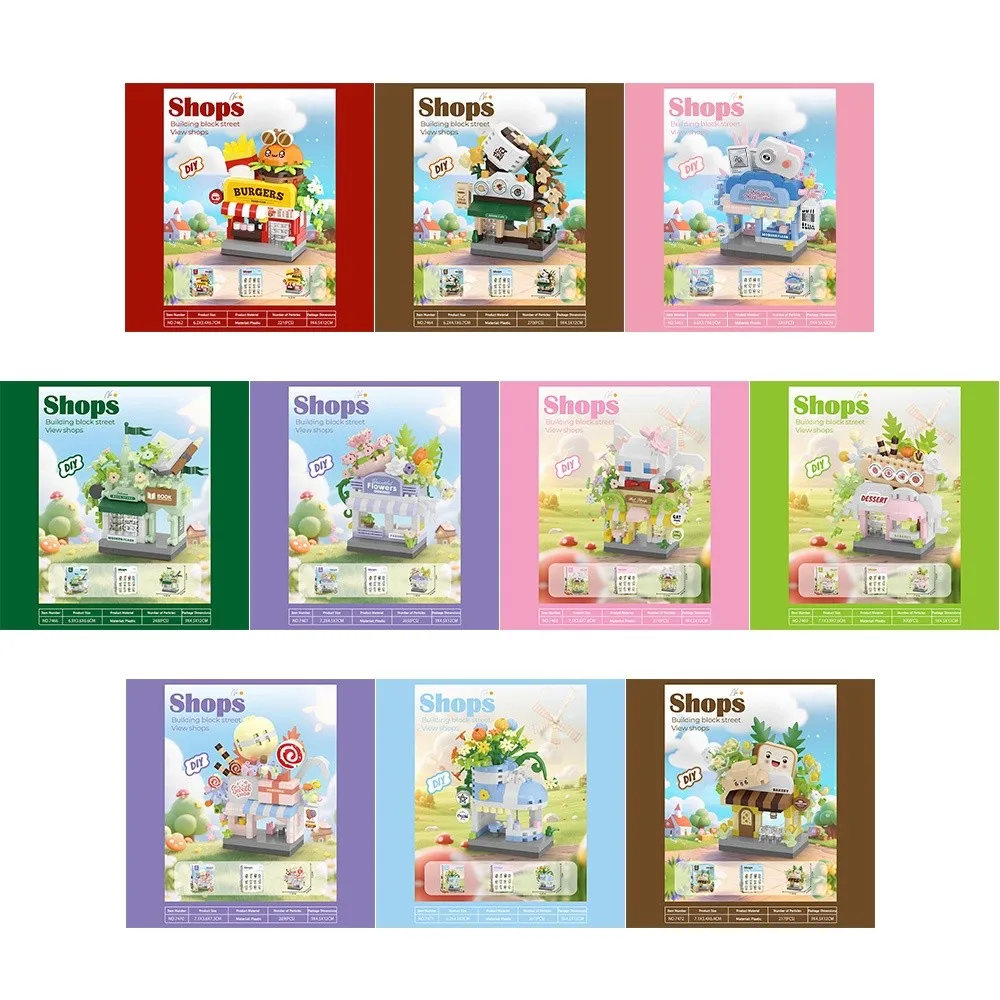 جديد مدينة صغيرة اللبنات كتل صغيرة اللبنات مايكرو لعبة المكعبات ألعاب تعليمية لعب الأطفال