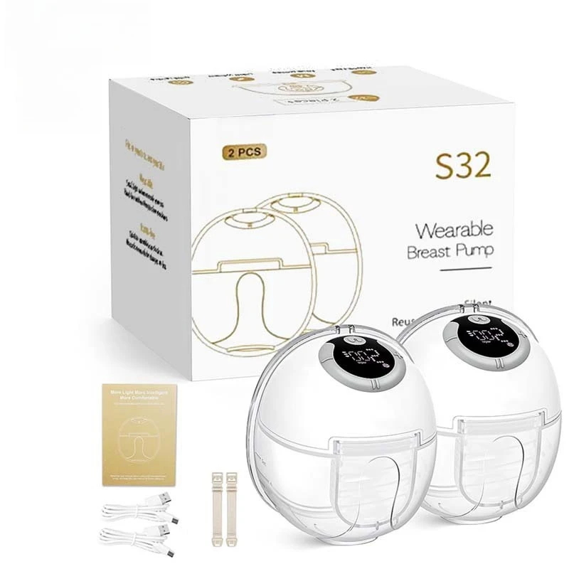 Bilateral Electric Breast Pump, Wearable Hand-free, Integrated Breast Milk Collector