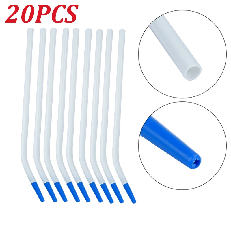 

20Pcs Disposable Dental Surgical Aspirator Suction Tube Tips Clinic Tools And Suction Tube Adaptor