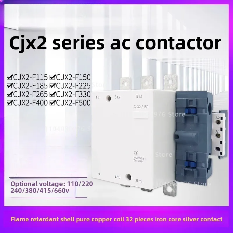 CJX2 F Series AC Contactor 115A to 500A High Current