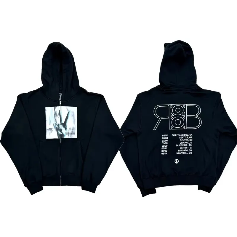 New Men HOMIXIDE GANG HXG Tour Pullover Hoodies Hoody Hooded Sweatshirts Velvet Cotton Thick Fleece US Size D2