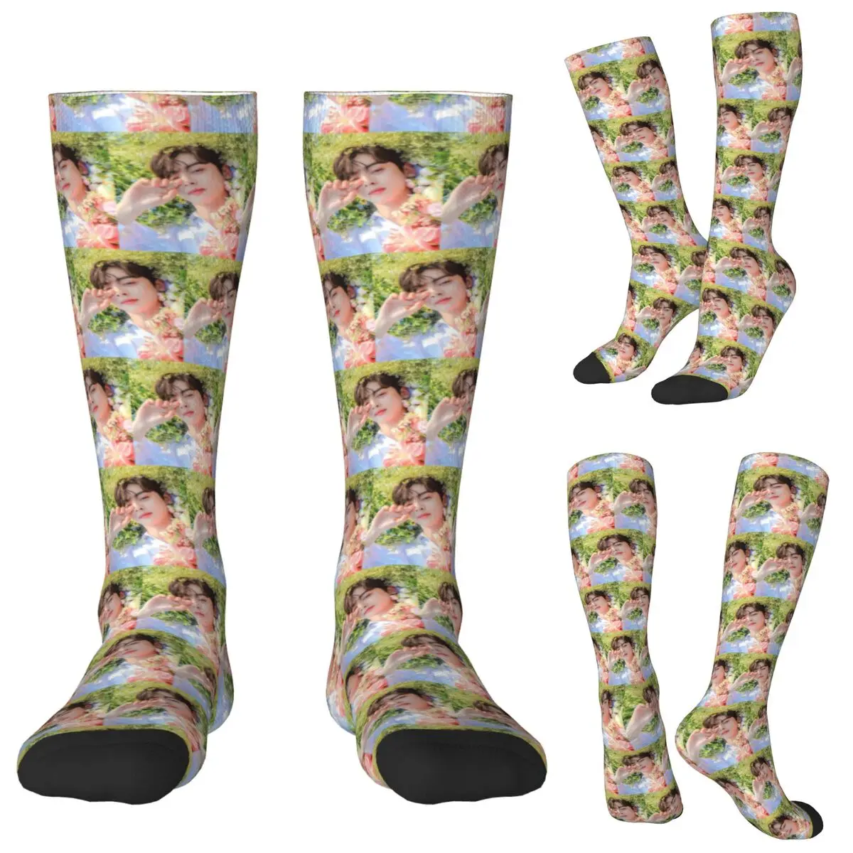 

Cha EunWoo Kpop Astro Socks Harajuku Stockings All Season Long Socks Accessories for Man Woman Gifts