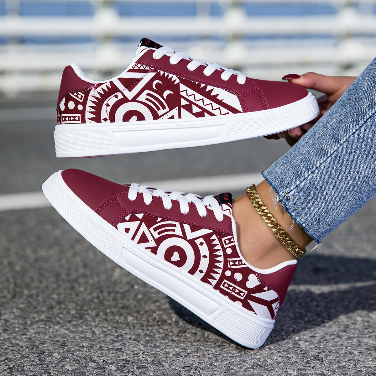 YRZL Womens Casual Sneakers Lightweight Skateboard Shoes for Men Soft Sole Comfortable Walking Shoes Unisex Fashion Sneakers - Image 4