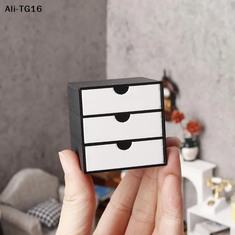 【W11】【S11】Miniature Desktop Decoration Bookcase Drawer Storage Cabinet Model Decoration Micro Landscape Ornament Toys
