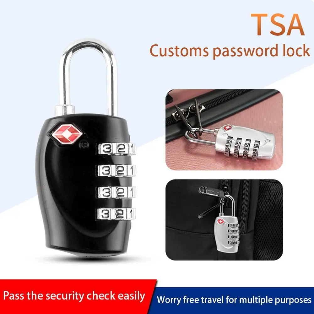 TSA330 Luggage Suitcase Smart Combination Lock TSA Customs Code Lock Padlock 4 Digit Password Lock