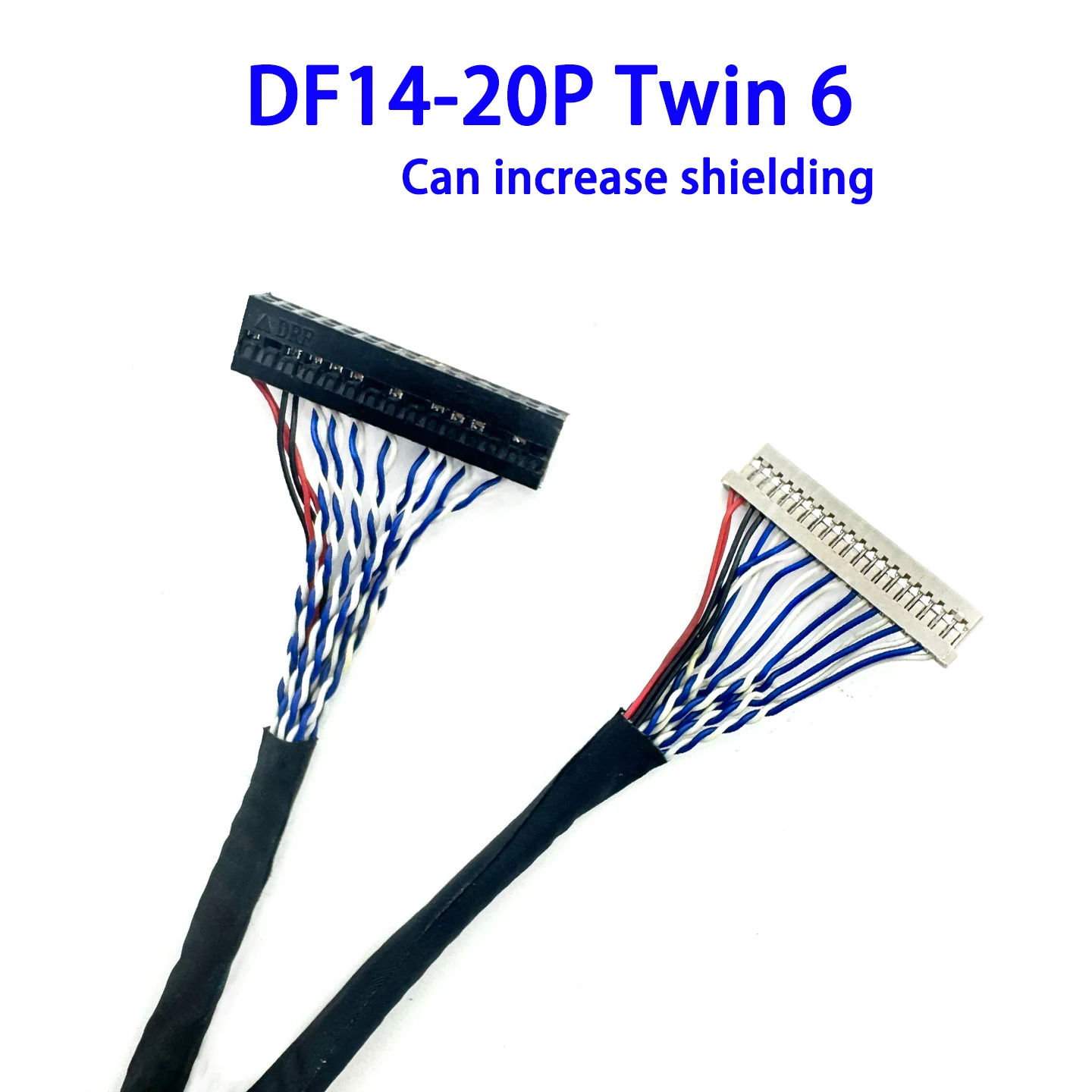 Gwangse DF14-20P Dual 6-Pin Definition 20-Pin Pin-Plug D6 Compact LCD Display Cable LVDS Customizable Electronic Cable