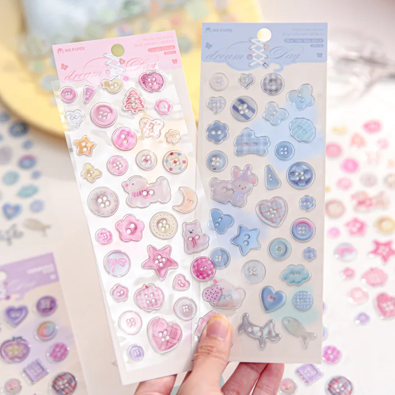 

1 шт. 3D плоская наклейка из смолы, белая дневная мечта, корейский стиль, маленький элемент, материал для ведения журнала, декоративная наклейка для коллажа, художественная наклейка