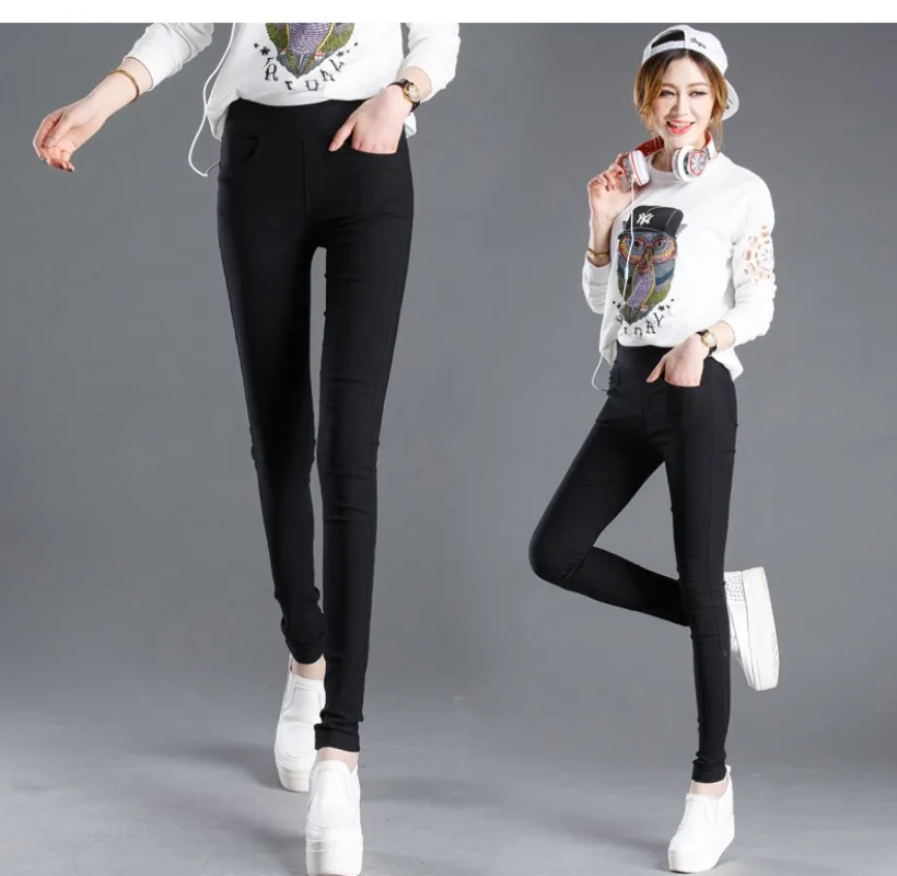 Sexy Open Crortch Leggings Women Open Hole Hot Pants Hidden Zipper Korean Style Ankle-Length Pockets Pencil Pants Fake Jeans