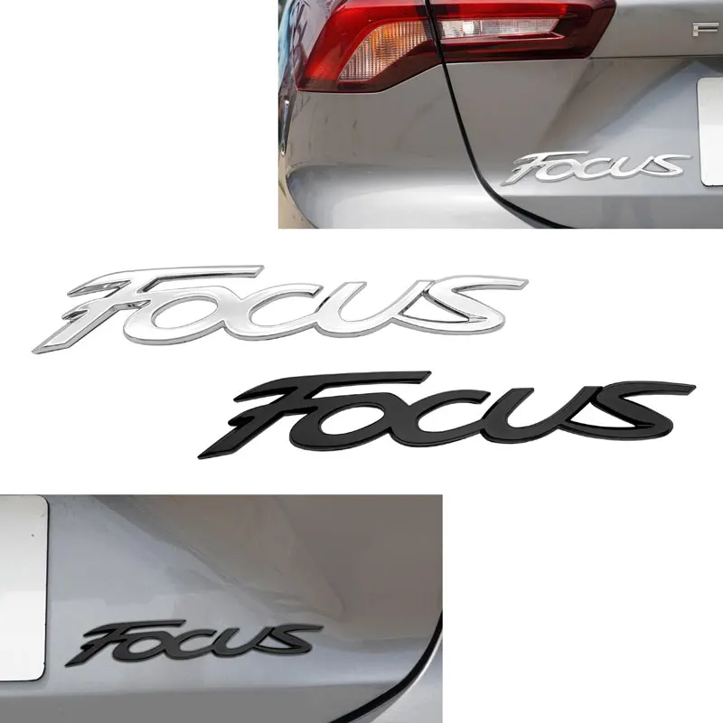 3D Car Styling Chrome Metal Letter Sticker For Focus Logo Emblem Body Rear Bumper Trunk Tailgate Badge Auto Accessories