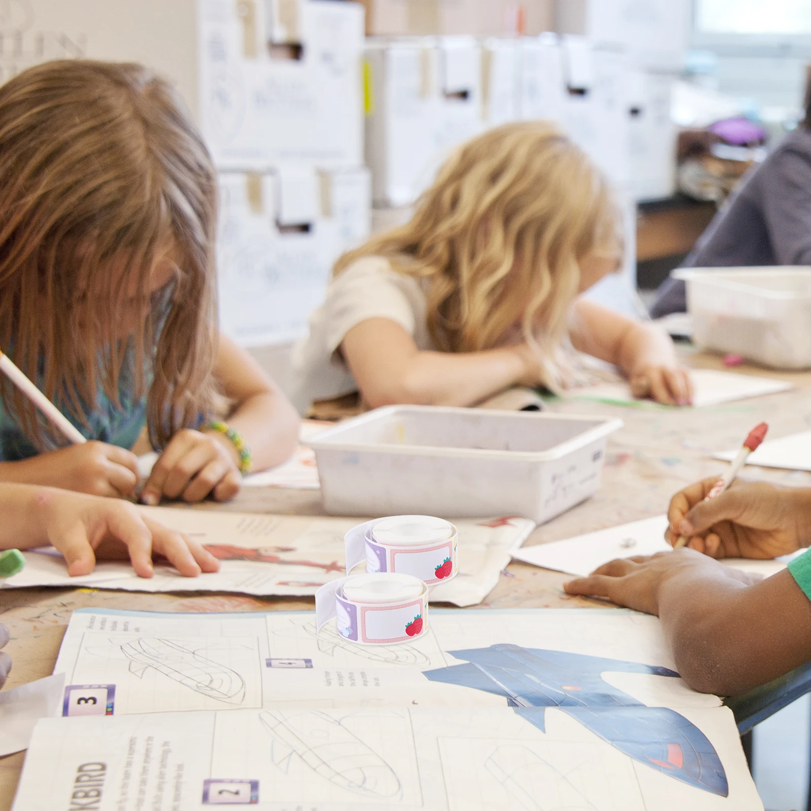 

2 Rolls 500 Pieces Bottle Labels Daycare Schools Name Stickers Kids Water Unisex Clothing School Supplies Moving Boxes Storage