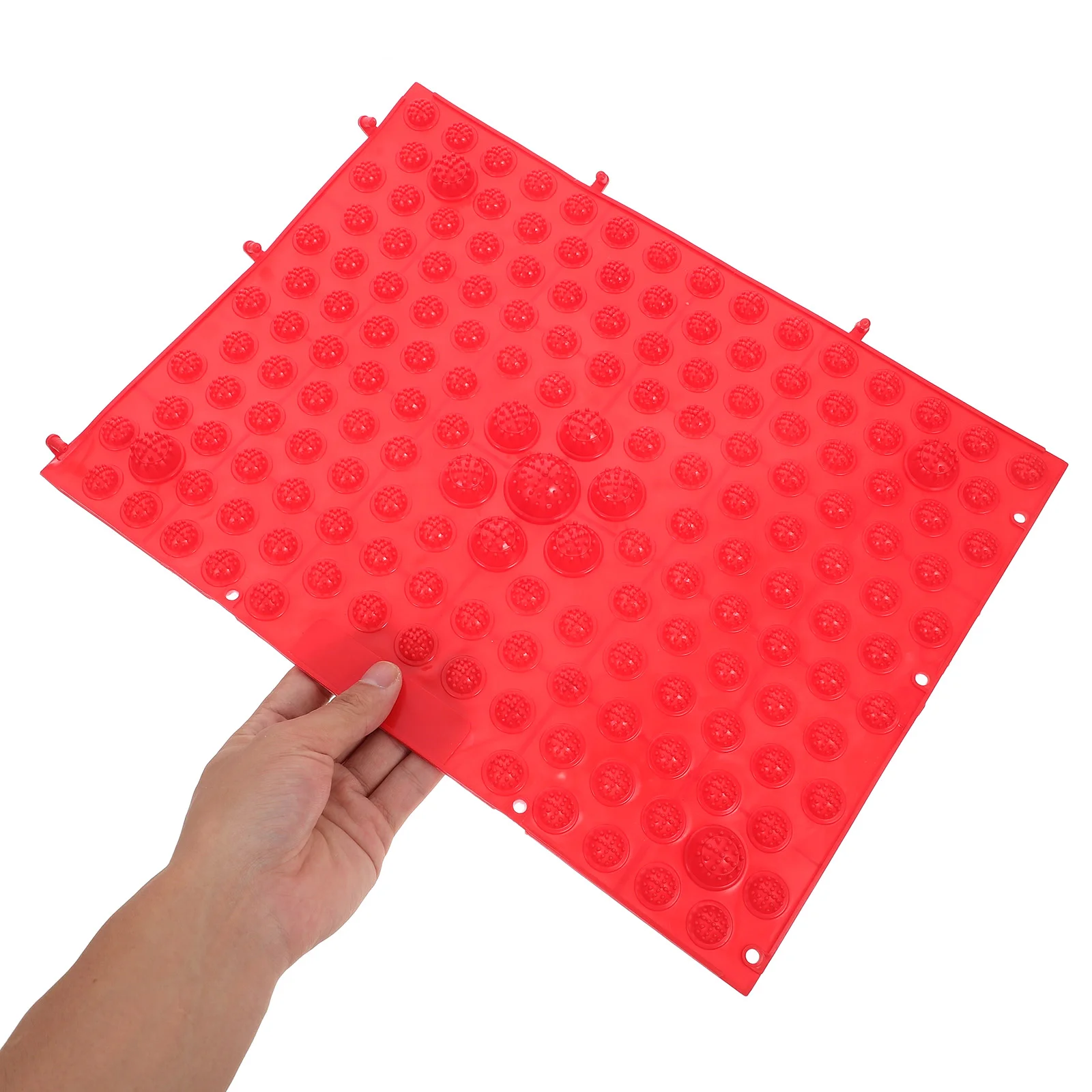 Reflexology Foot Massage Pad Blood Circulation Acupressure Mat Feet Massaging Plate (Red) foot massage mat