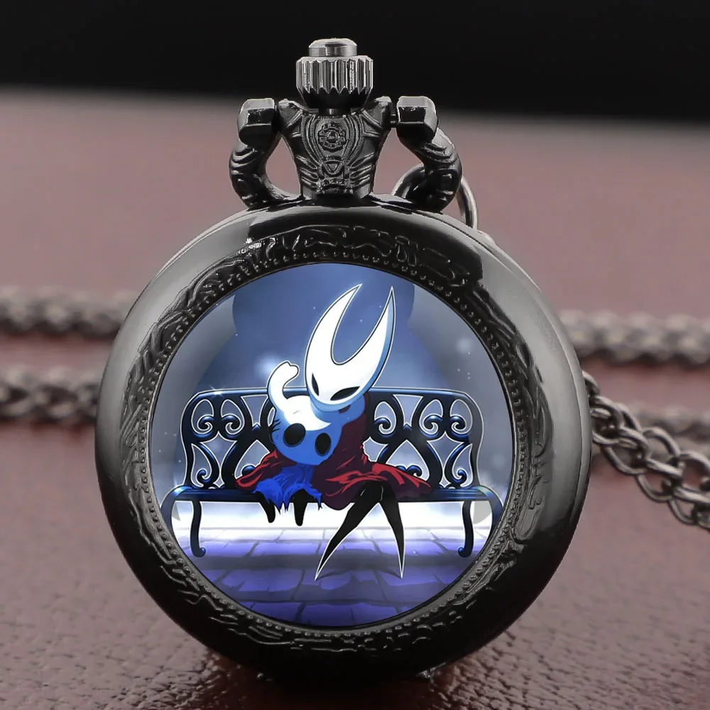 

Подвеска-часы в стеклянном куполе с дизайном Hollow Knight, подарок на Хэллоуин для женщин, мужчин и детей
