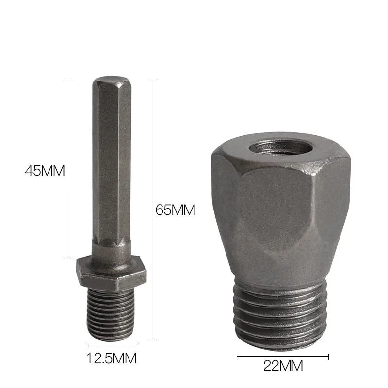 M22 Adapter for Electric Hammer Drill Bits with Square Round Hex Shanks for Concrete and Hard Material Drilling