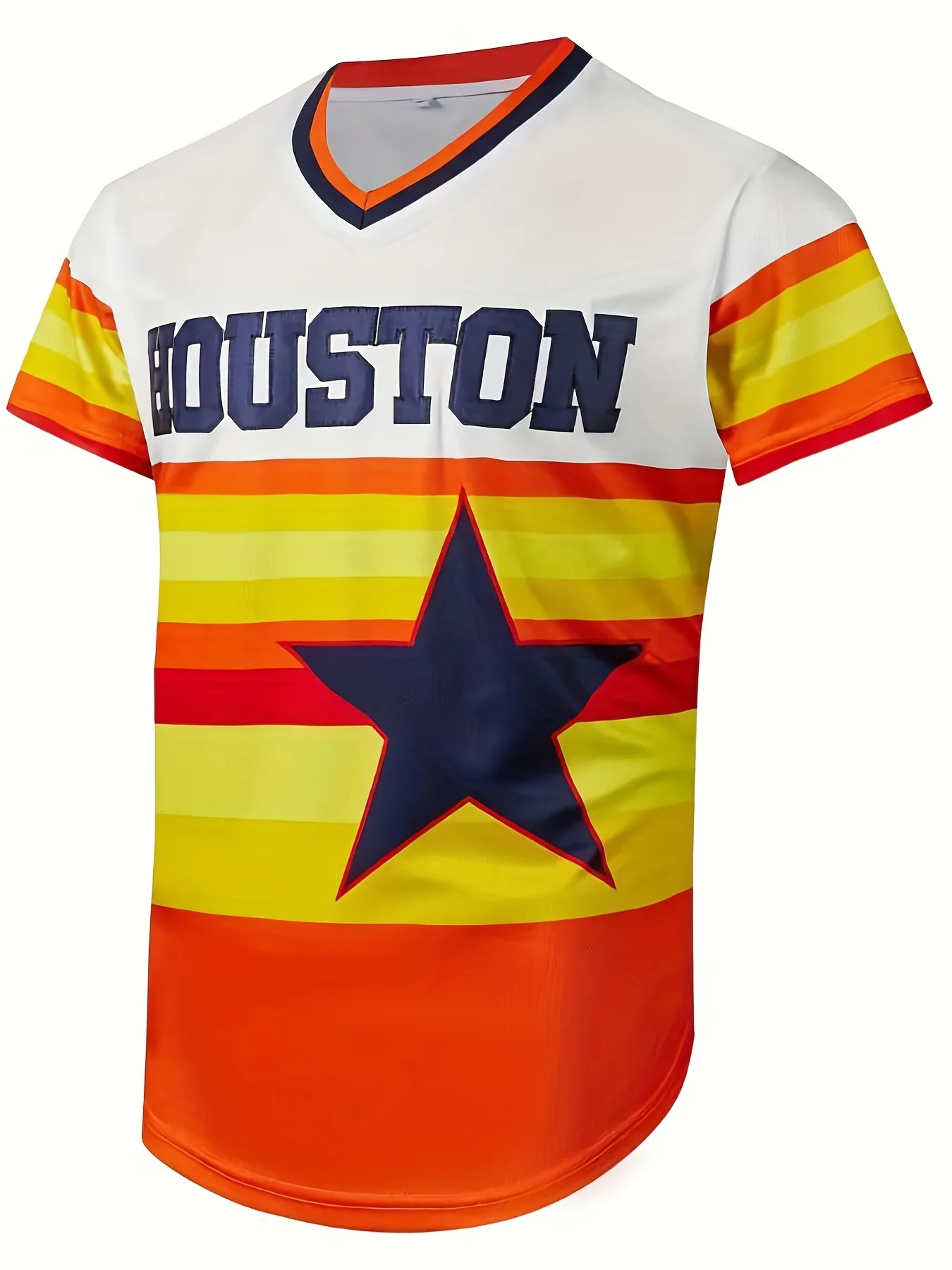 HOUSTON Printed Children's And Adult Sports Baseball Jersey T-Shirt Daily Outdoor Game Training Clothing