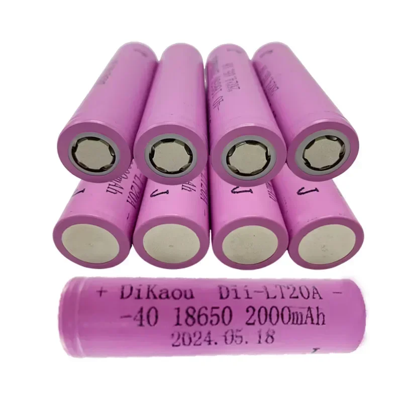 New 18650 -40°C Low Temperature Resistant Battery 3.7V 2000mAh Rechargeable Battery for Flashlight Headlight Electronic Toys