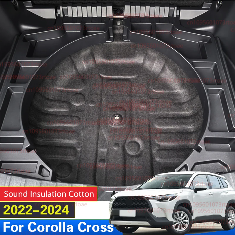 

For Toyota Corolla Cross 2022-2024 Spare Tire Box Sound Insulation Cotton Trunk Heat Insulation Foam Flame Noise Reduction