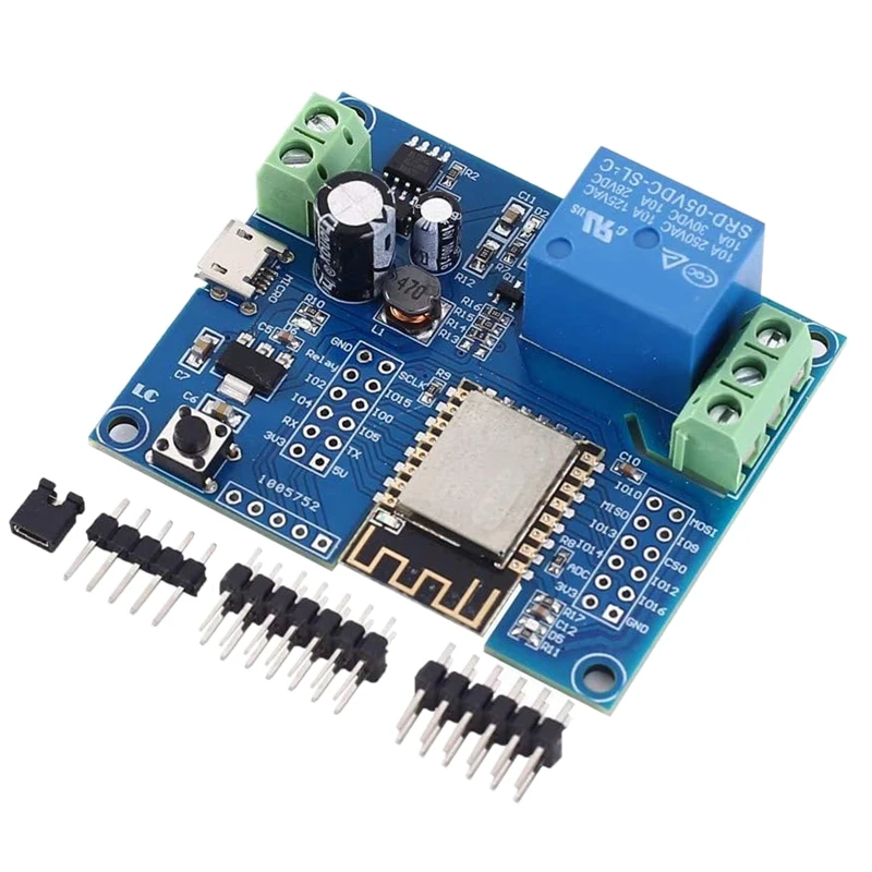 WIFI Relay Controller Module, DC 5V 8V-80V ESP8266 Wireless Controller Module ESP-12F for IOT Smart