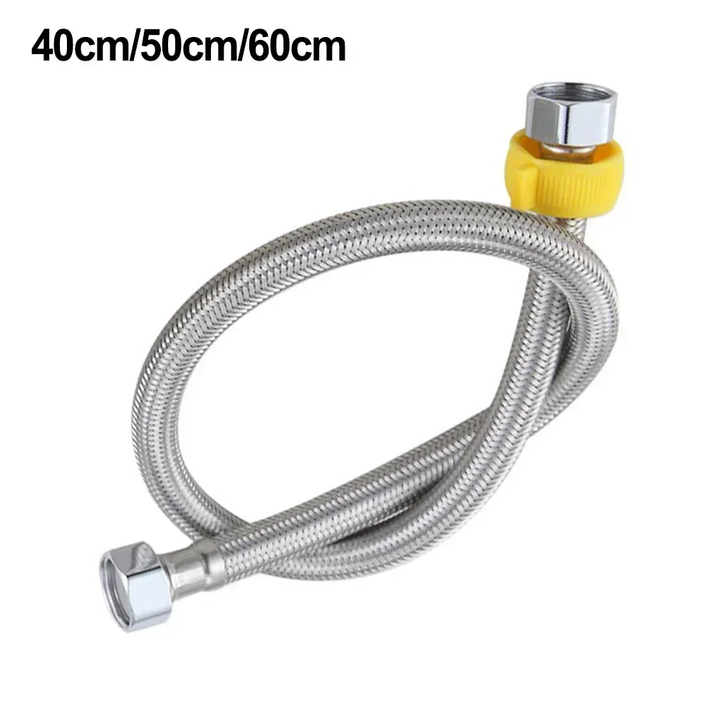 

Braided Water Pipe Faucet Water Inlet Hose Bathroom Cold Hot Shower Hose Water Heater Metal Pipe Bathroom Accessories