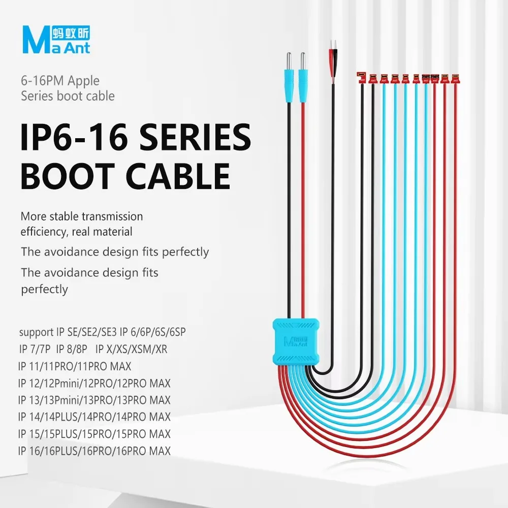 MaAnt M076 Boot Power Cable Battery Activation Line for iPhone 6 7 8 X 11 12 13 14 15 16 Pro Max Mobile Phone Repair Tools