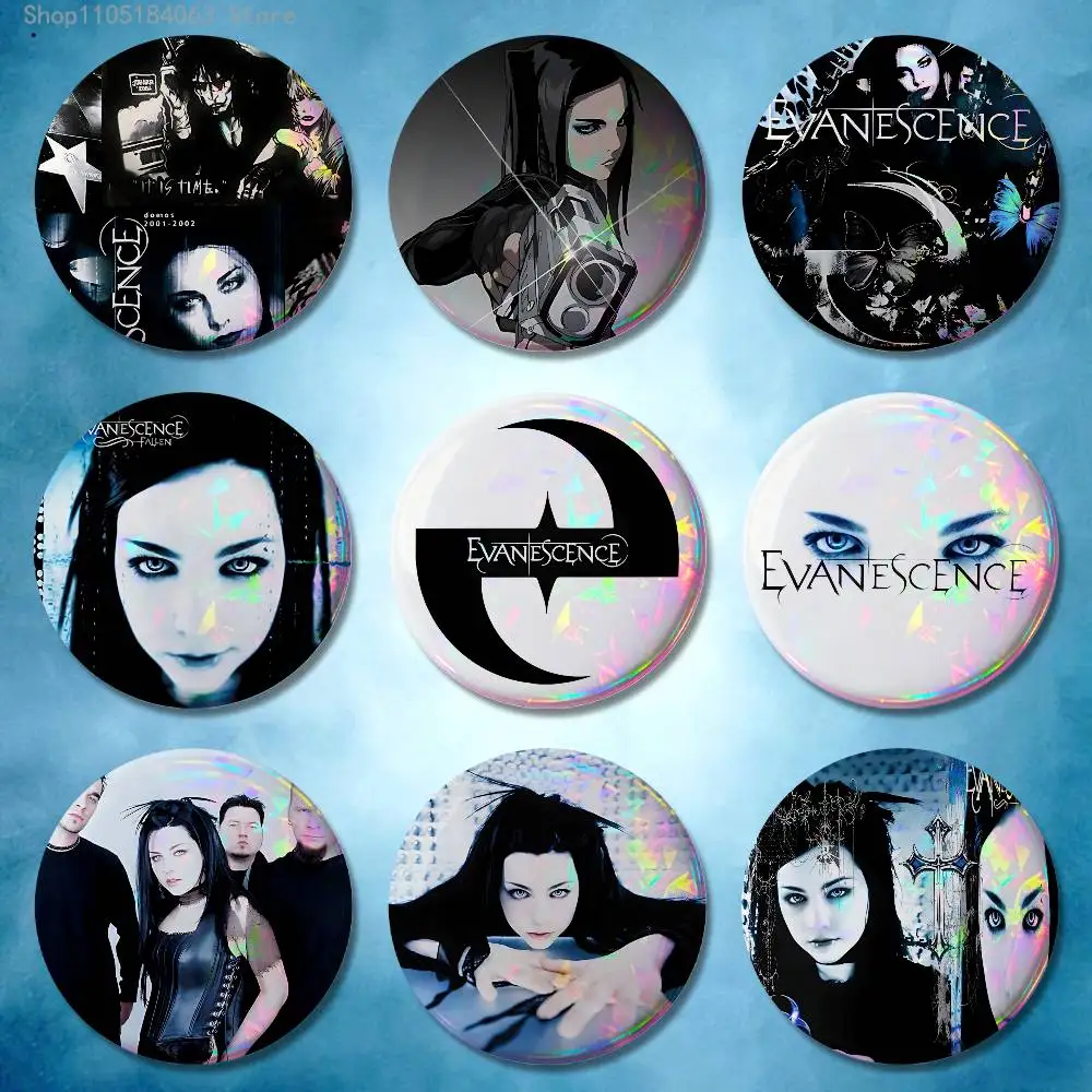 

E-Evanescence Fallen A-Amy Lee Badges Button Round Creative Pin Brooch Badge Bag Decor Accessories Fans Collect Friends Gifts