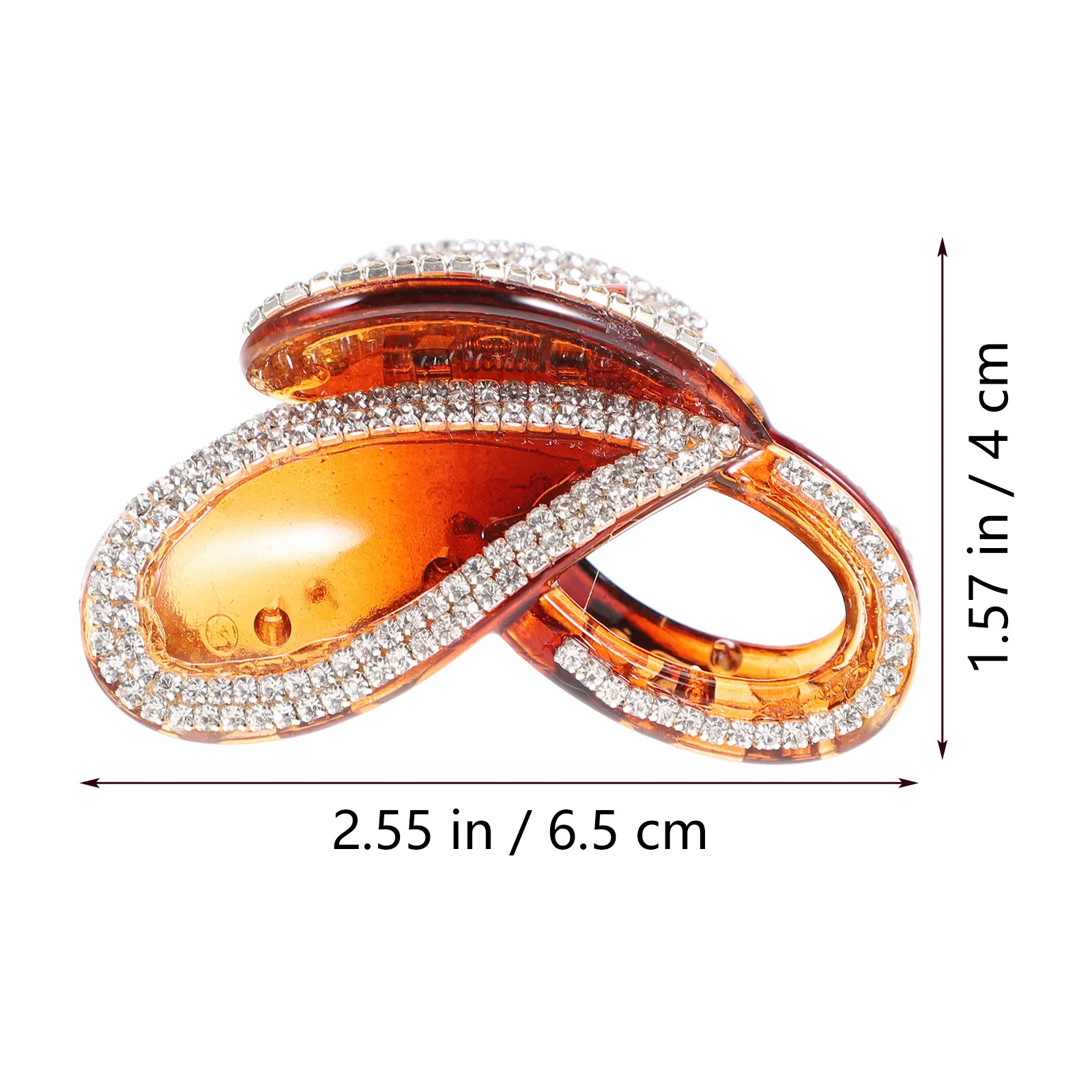 Clip per mascella con artiglio di strass per donna Marrone Elegante impugnatura per capelli Copricapo creativo Accessori per capelli durevoli Strumento per lo styling