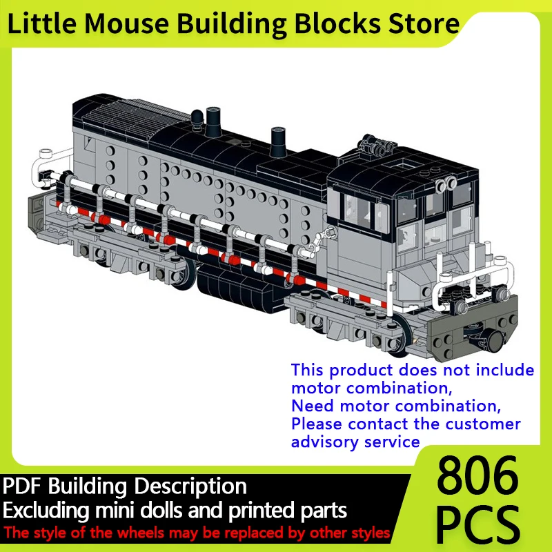 

City Car Model MOC Building Bricks MP15DC Diesel Shunting Locomotive Modular Technology Gifts Holiday Assemble Children Toy Suit