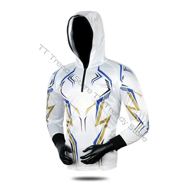

2025 Fishing Clothing Long Sleeve Summer Quick-Drying Clothes Breathable Anti-UV Sun Protection TShirt Hooded Fishing