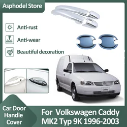 폭스바겐 VW 캐디 MK2 Typ 9K 1996~2003 외장 광택 크롬 스티커 고급 보호 액세서리용 자동차 도어 핸들 커버