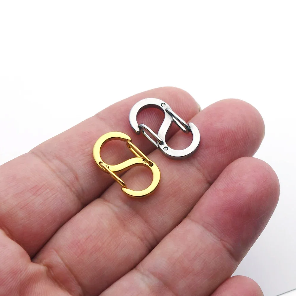 2-5pcs Stainless Steel Chic Letter S Buckle Gold Plated Lobster Clasps Hooks Connectors Necklace for DIY Jewelry Making Supplies