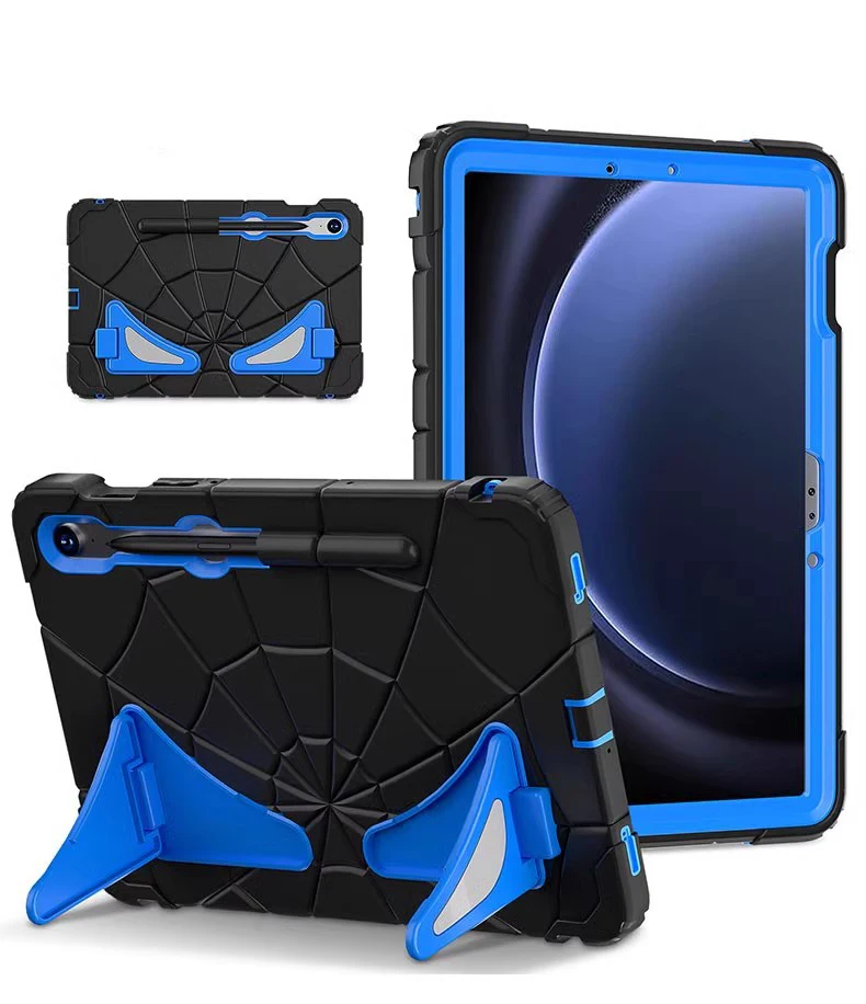 For Samsung Galaxy Tab S8 Case 11 Inch Drop Resistant Flat Case SM-X700/X706 Full Edging Soft Shell Silicone Bracket