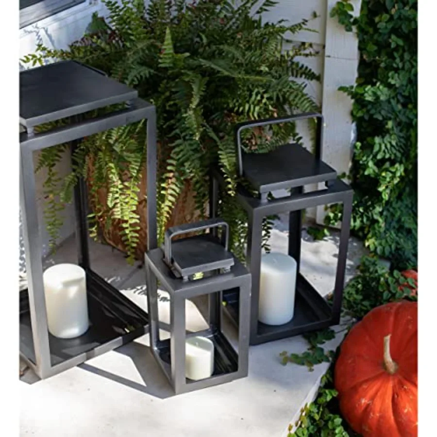 Großer Metallkäfig, dekorative Laternenkerzenhalter für den Innen- und Außenbereich, rustikale Veranda- und Terrassenbeleuchtung im Bauernhausstil