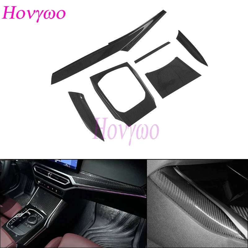 

LHD Real Carbon Interior Dashboard Cover Center Console Gear Panel Trim For BMW G20 LCI M2 G87 M3 G80 M4 G82 2022-2024