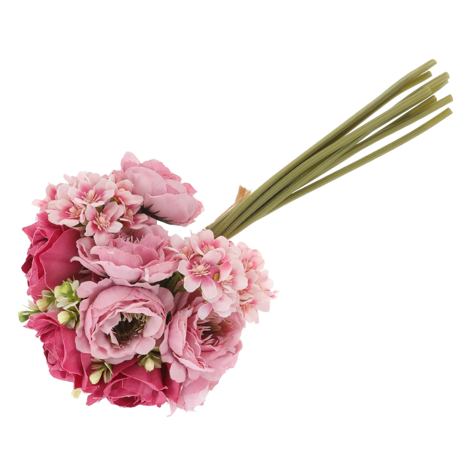 

1pc Realistic Artificial Flower Bouquet Prop for Wedding Decor Romantic Handmade Silk Rose Bridal Party HomeDecoration